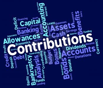 Contributions Word Showing Wordcloud Donate And Volunteers 