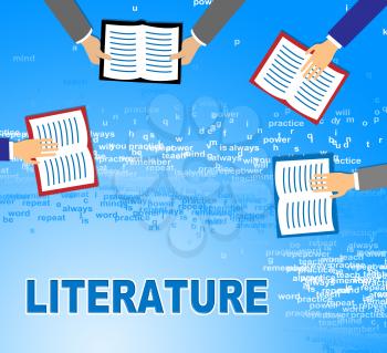Literature Word And Books Means Literary Texts And Writings