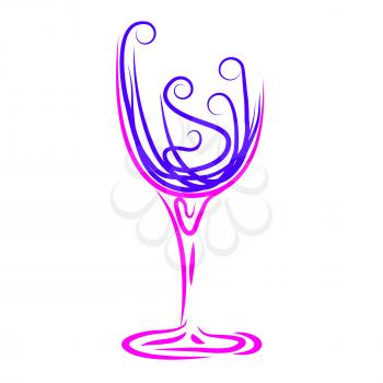 Wine Glass Indicating Restaurant Alcohol And Fun