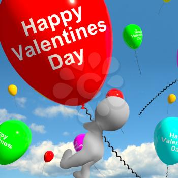 Happy Valentines Day Balloons  Showing Love And Affections