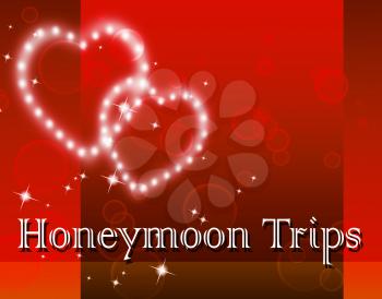 Honeymoon Trips Indicating Travel Guide And Destination