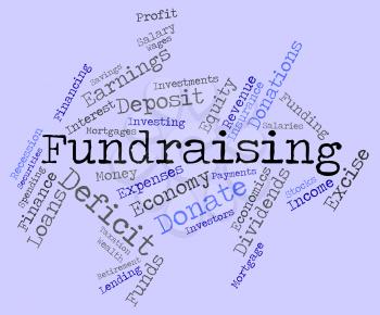 Fundraising Word Meaning Contributions Fundraises And Wordcloud 