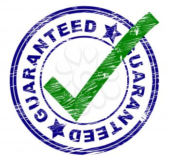 Guaranteed Stamp Indicating Ok Imprint And Verified