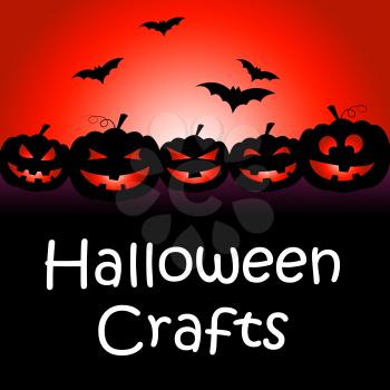 Halloween Crafts Indicating Trick Or Treat And Sculptor Designs