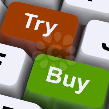 Try Buy Keys Showing Shopping Online
