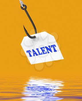 Talent On Hook Displaying Special Skills Talents And Abilities