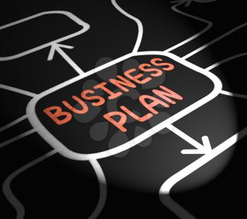 Business Plan Arrows Meaning Goals And Strategies For Company
