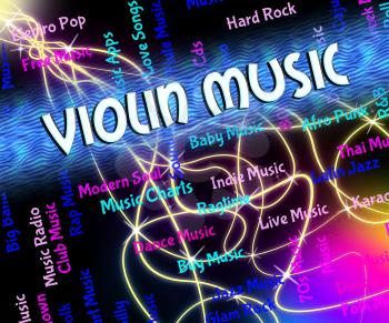 Violin Music Representing Sound Tracks And Soundtrack
