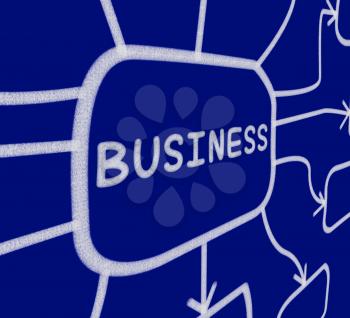 Business Diagram Showing Corporate Organization Or Enterprise
