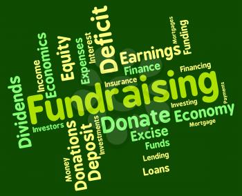 Fundraising Word Meaning Contributes Venture And Money 