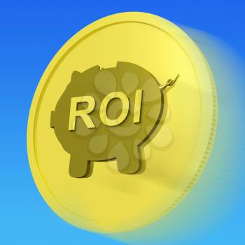 ROI Gold Coin Showing Financial Return For Investors
