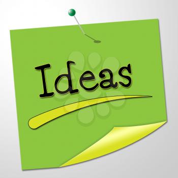 Ideas Note Representing Creativity Contact And Messages