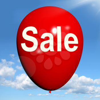 Sale Balloon Showing Discount and Offers in Selling