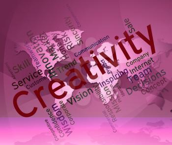 Creativity Words Meaning Concept Wordcloud And Designing 