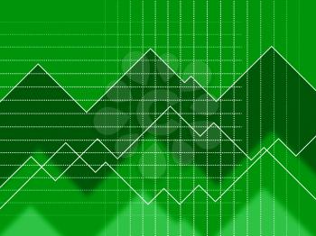 Green Spikes Background Meaning Grid Zigzags And Data
