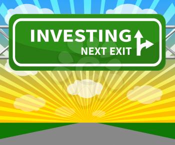 Investing Sign Meaning Return On Investment 3d Illustration