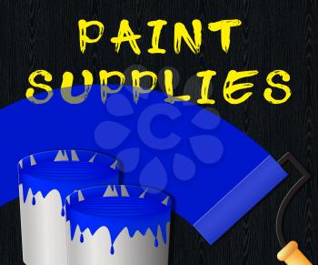Paint Supplies Displaying Painting Product 3d Illustration