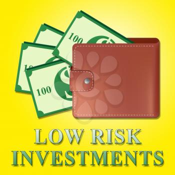 Low Risk Investments Wallet Meaning Safe Investing 3d Illustration