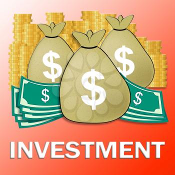 Investment Dollars Showing Trade Investing 3d Illustration