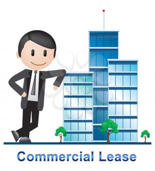 Commercial Lease Buildings Describing Real Estate 3d Illustration