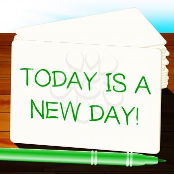 Today Is A New Day Shows Joy 3d Illustration