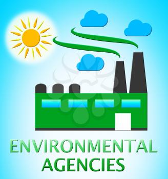 Environment Agencies Factory Represents Nature 3d Illustration