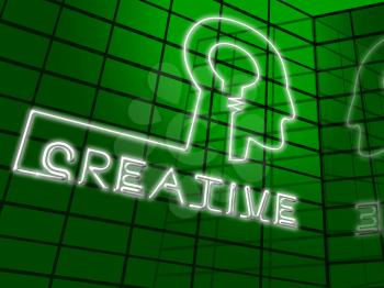 Creative Brain Shows Ideas Imagination And Concepts 3d Illustration