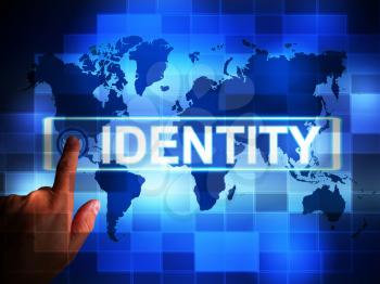Identity access means verification and authentication control. Using biometrics to get onto a computer network - 3d illustration