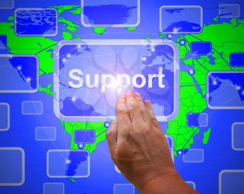 Customer support concept icon means assisting and helping customers. From a helpdesk or helpline - 3d illustration