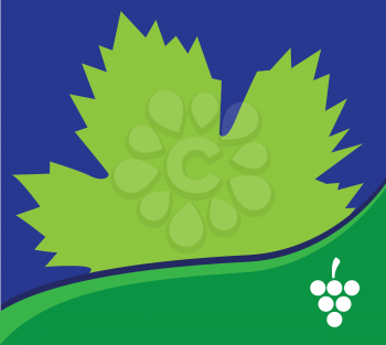 Template Design for Grapes and Leaves. AI 8 supported.