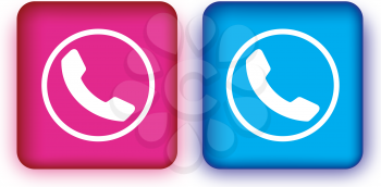 Colored Phone Icon Design.