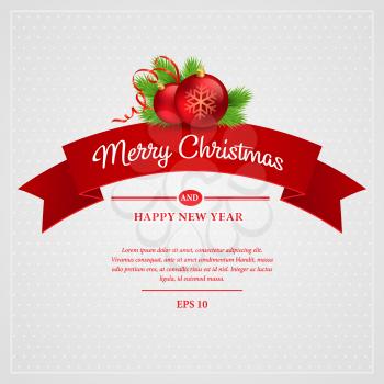 Christmas greeting card. Vector illustration EPS 10