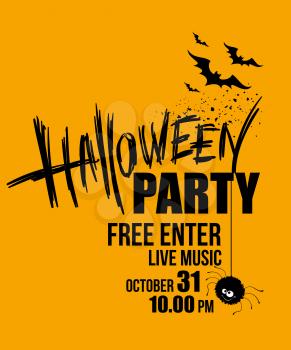 Halloween party. Happy holiday. Vector illustration EPS 10