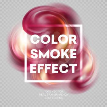 Colorful smoke on isolated background. Vector illustration EPS10