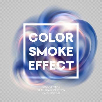 Colorful smoke on isolated background. Vector illustration EPS10