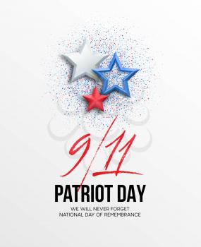 September 11, 2001 Patriot Day background. We Will Never Forget. background. Vector illustration EPS10