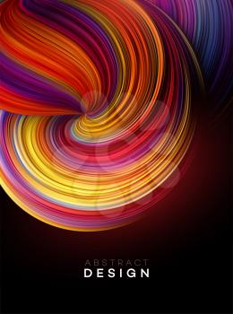 Color Flow Abstract shape poster design. Vector illustration EPS10