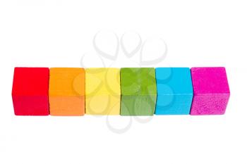 Cubes of rainbow colors. LGBT symbol. Isolate