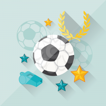 Illustration concept of football in flat design style.