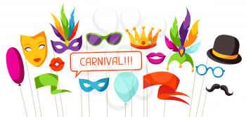 Carnival photo booth props. Accessories for festival and party.