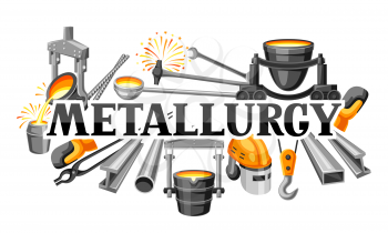 Metallurgical background design. Industrial items and equipment.
