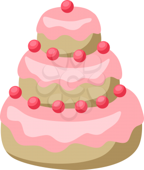 Wedding cake icon. Simple illustration of sweet dessert.
