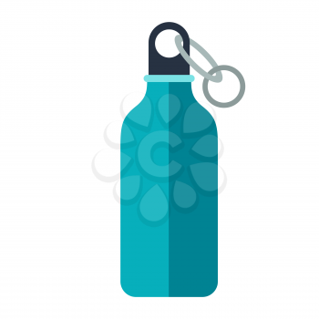 Illustration of flask. Image or icon for camping or tourism and travel.