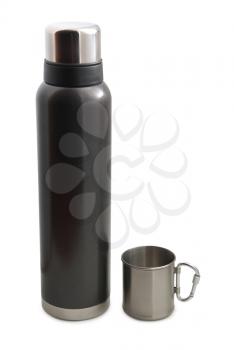 Isolated thermos. Element of design.