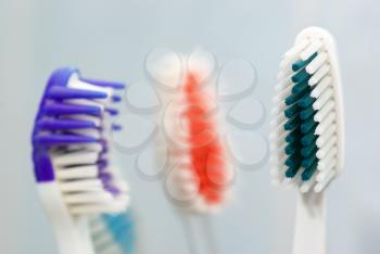 Tooth brush. Shallow depth-of-field.