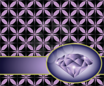 Seamless background with purple diamond. There is an option in the vector.