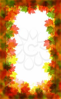 Beautiful autumn frame consisting of a maple leaf.