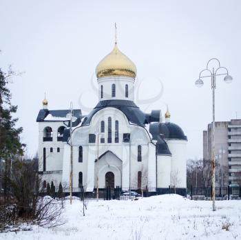 Prince Vladimir Cathedral, Russia, Udomlya, Tver region. Photo toned.