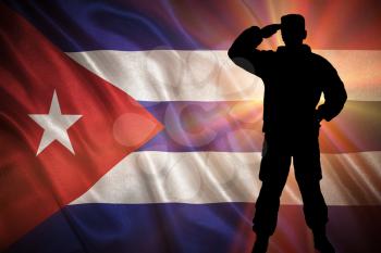 Flag with original proportions. Closeup of grunge flag of Cuba
