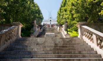 Monument Terrace designed in 1925 as series of steps and memorials up to Courthouse in Lynchburg Virginia
